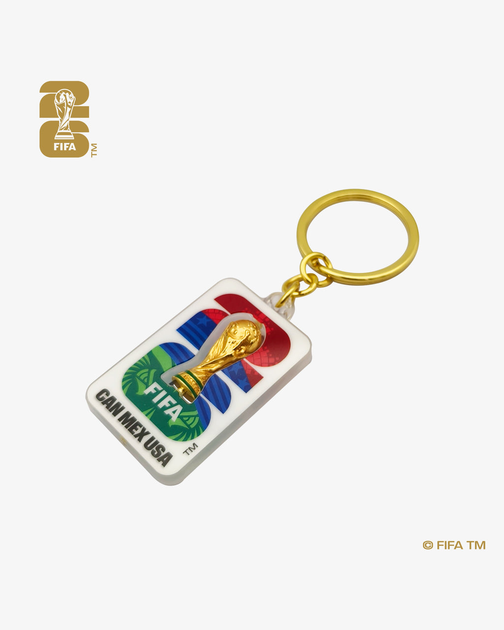 World Cup 26™ 3D Rotating Trophy & Host Countries Keychain