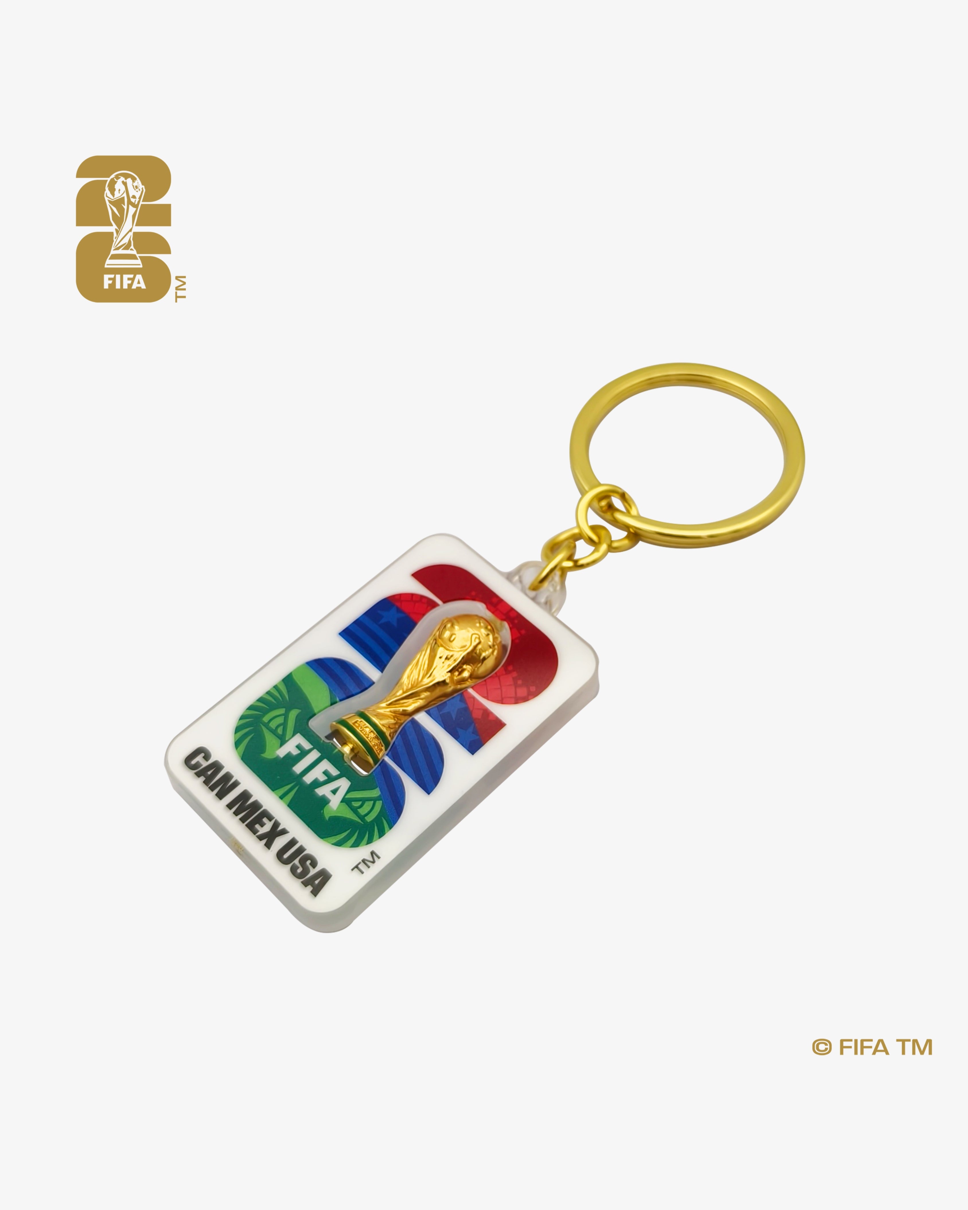 World Cup 26™ 3D Rotating Trophy & Host Countries Keychain