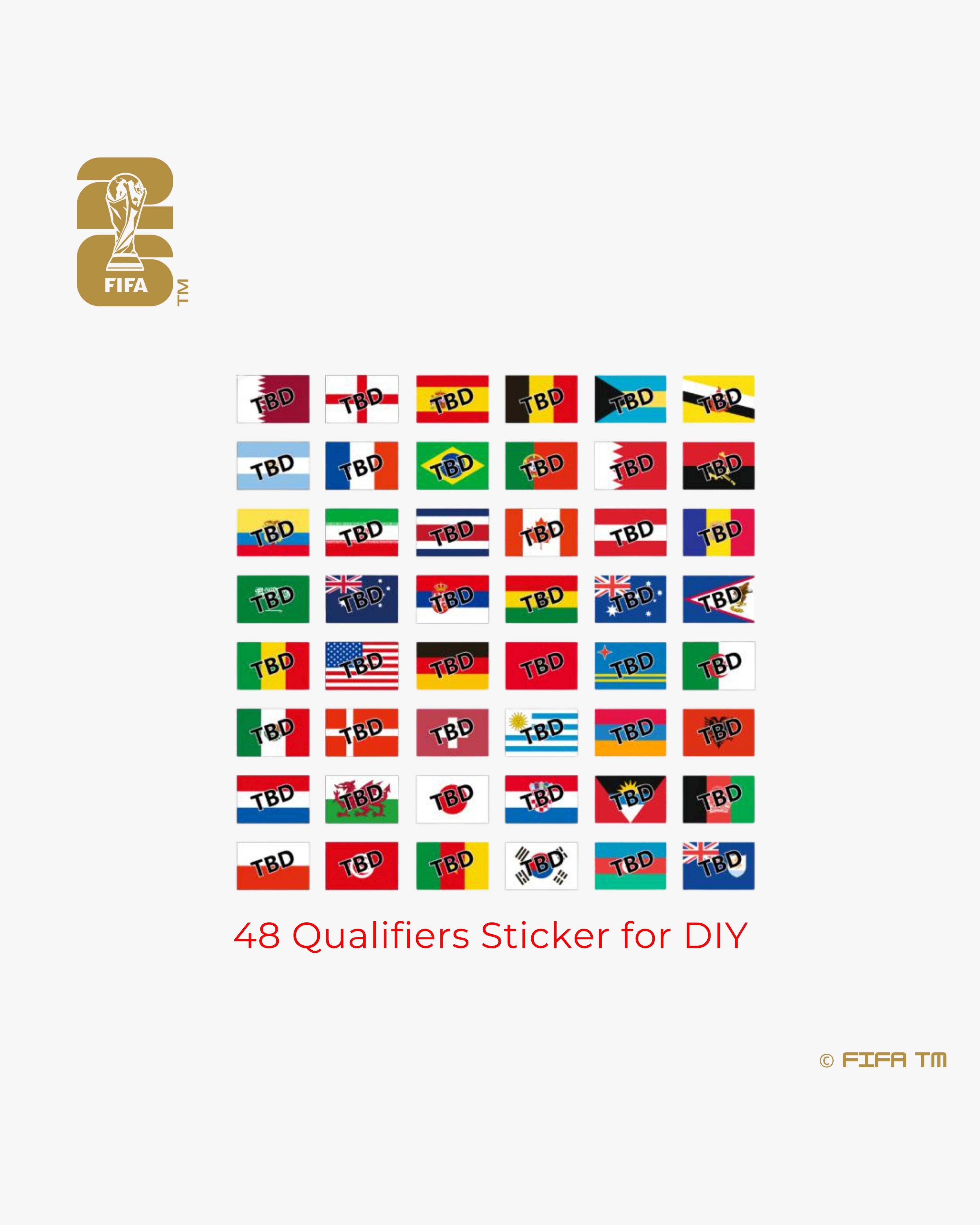 World Cup 26™ Champion Pin Collection Set (DIY Champion Flag)
