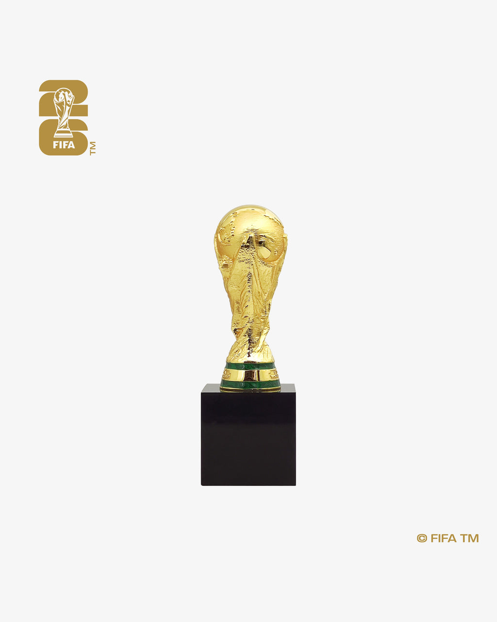70mm 3D World Cup 26™ Trophy Replica with Pedestal