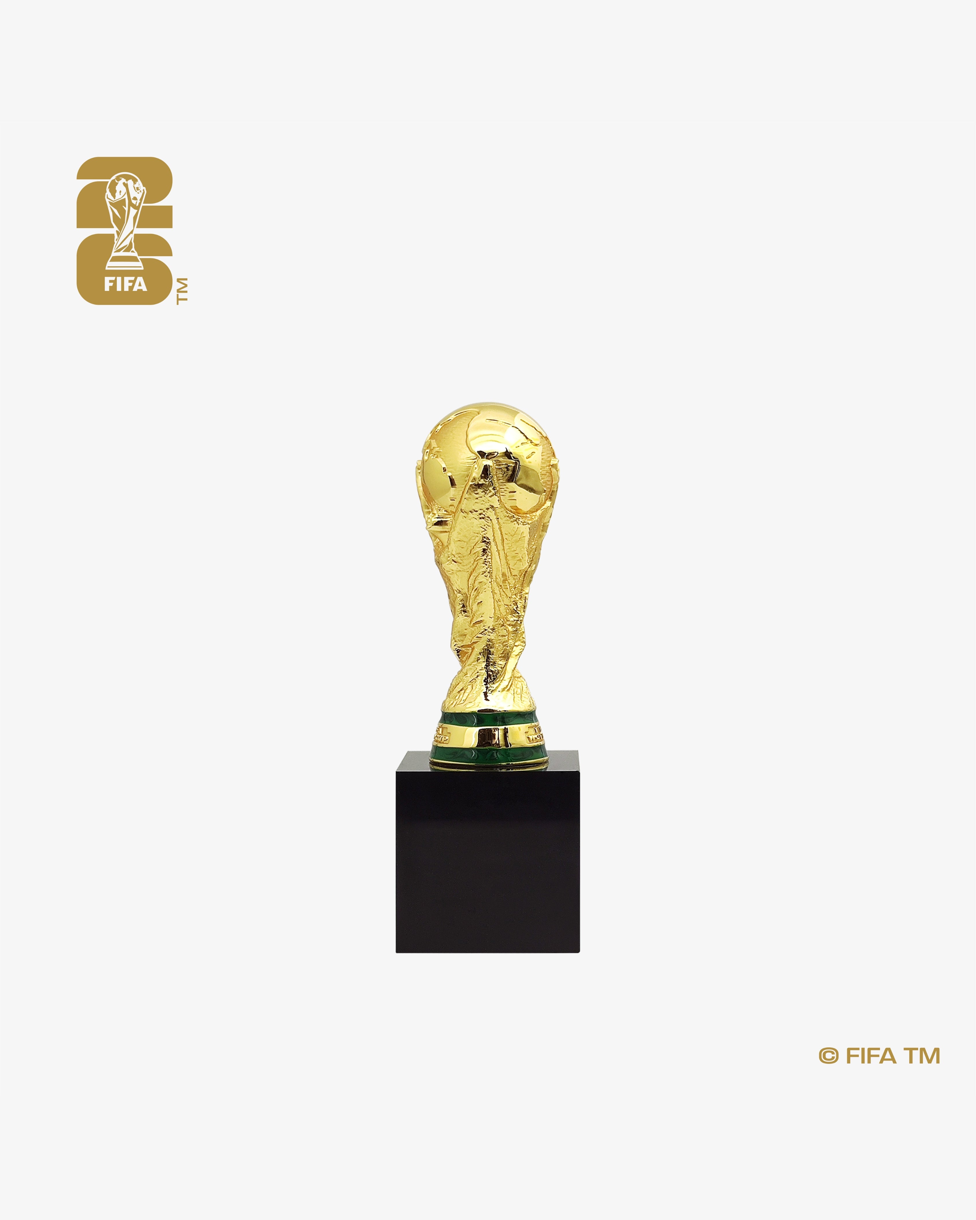 70mm 3D World Cup 26™ Trophy Replica with Pedestal