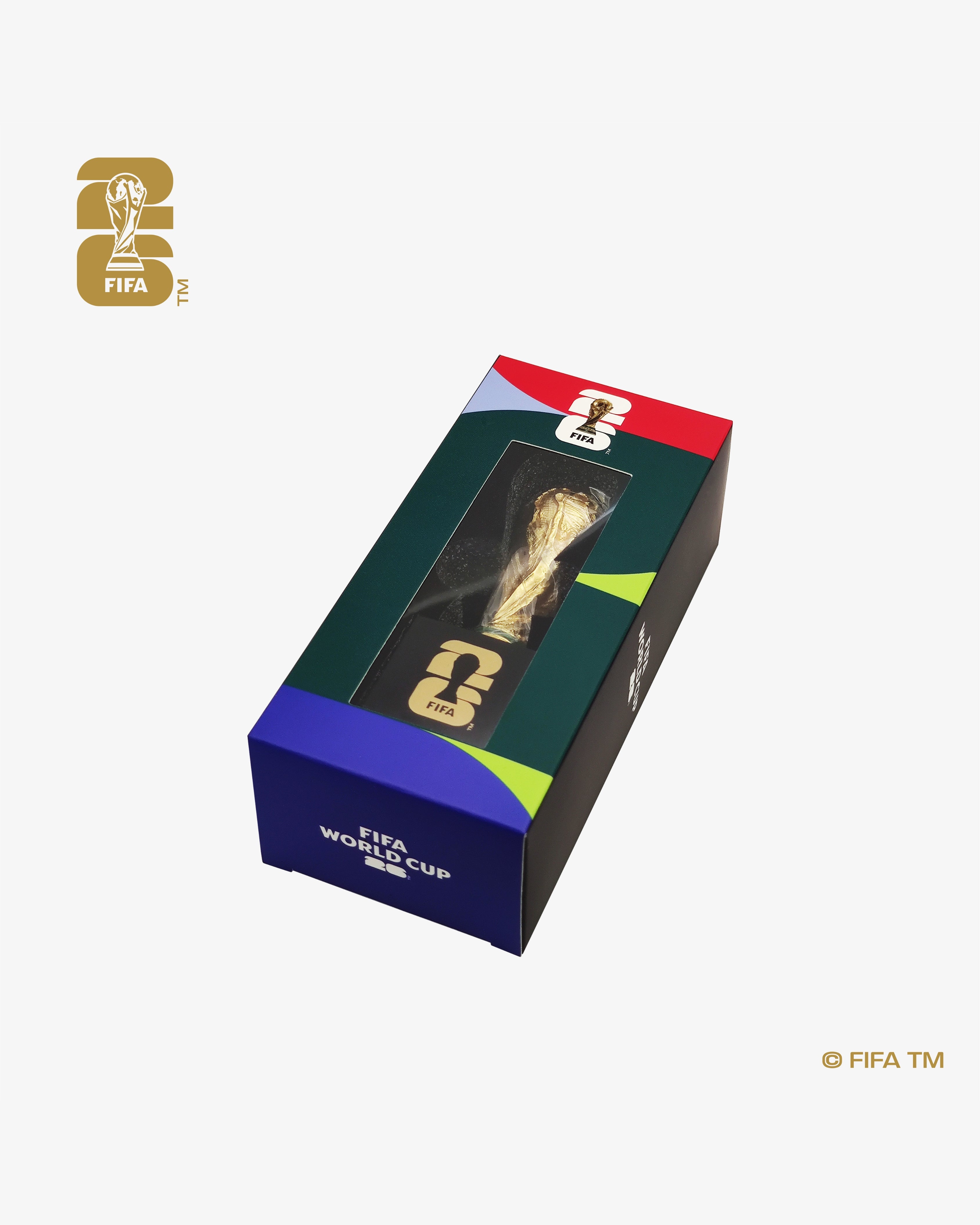 70mm 3D World Cup 26™ Trophy Replica with Pedestal