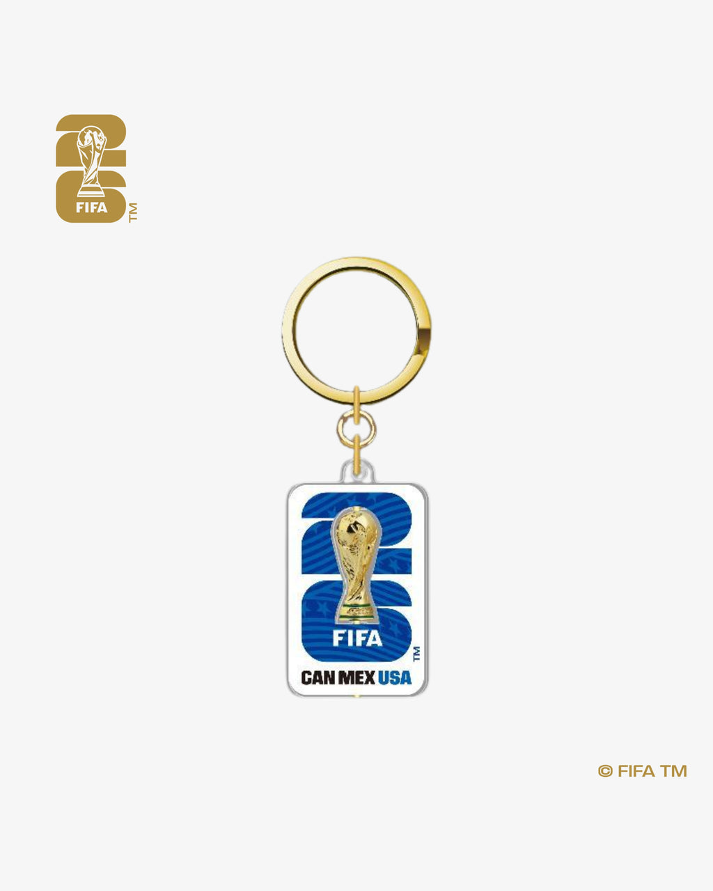 3D Rotating World Cup 26™ Trophy Host Countries Keychain - USA