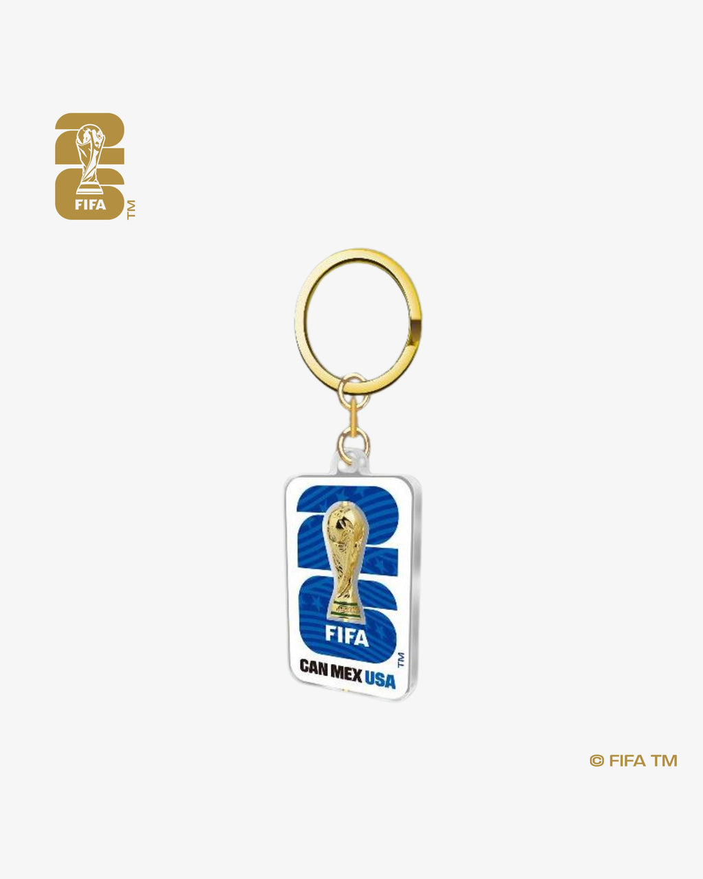 3D Rotating World Cup 26™ Trophy Host Countries Keychain - USA
