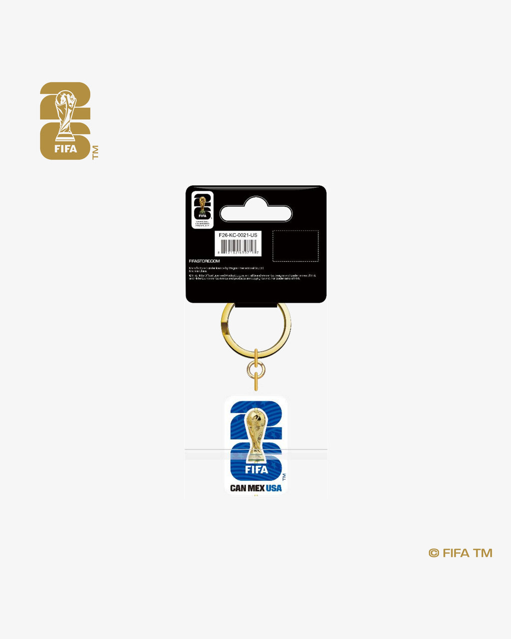 3D Rotating World Cup 26™ Trophy Host Countries Keychain - USA