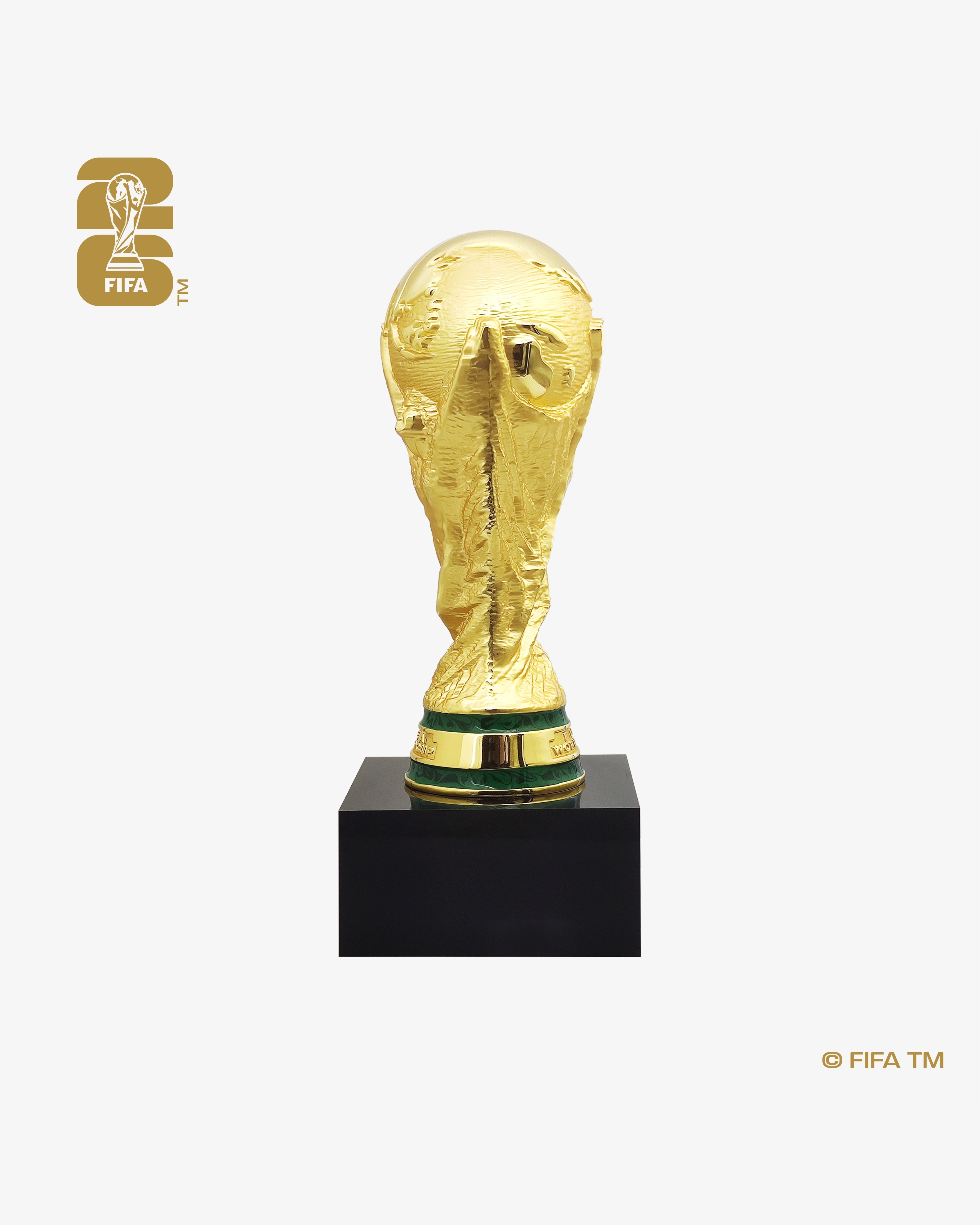 150mm 3D World Cup 26™ Trophy Replica with Pedestal