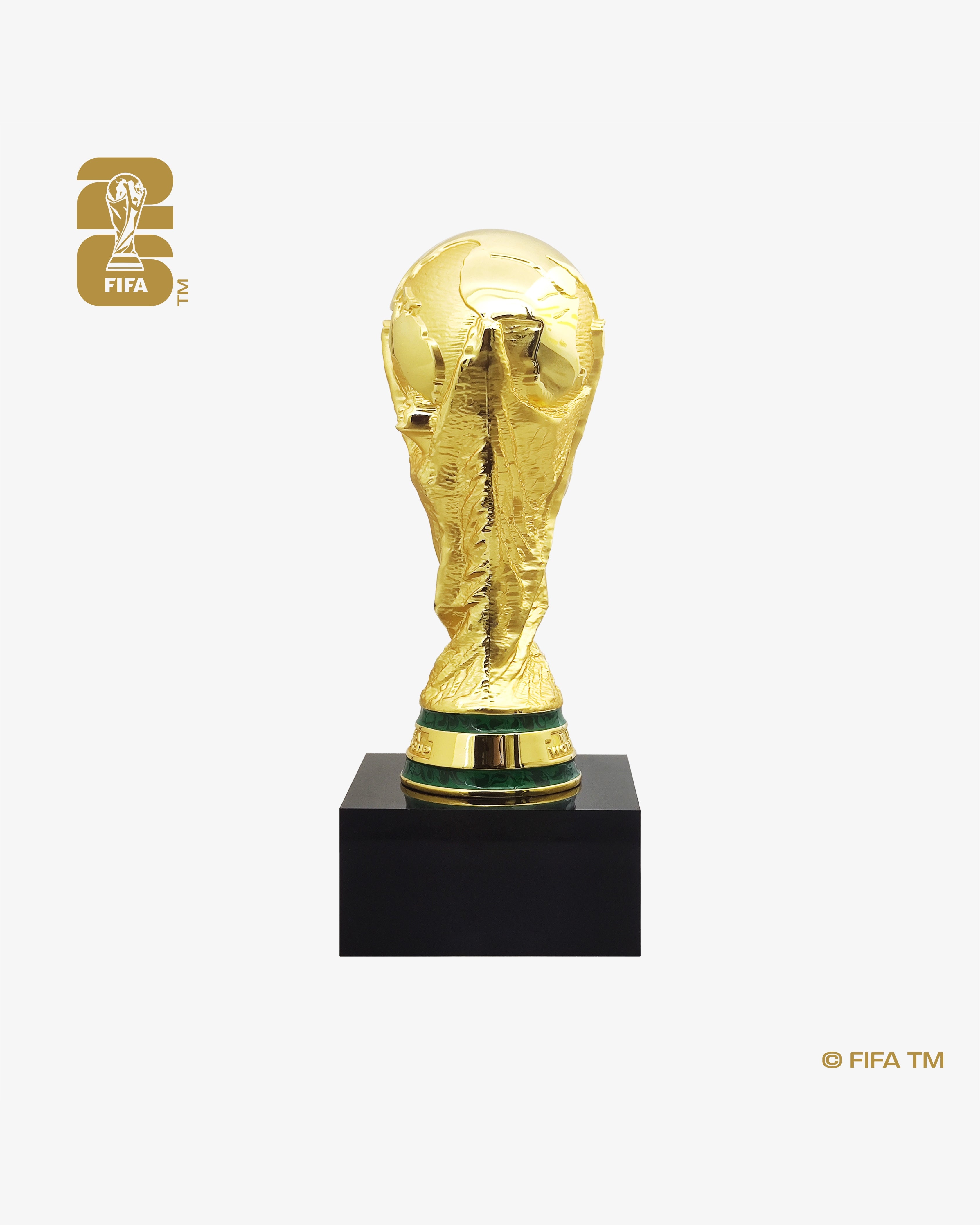 150mm 3D World Cup 26™ Trophy Replica with Pedestal
