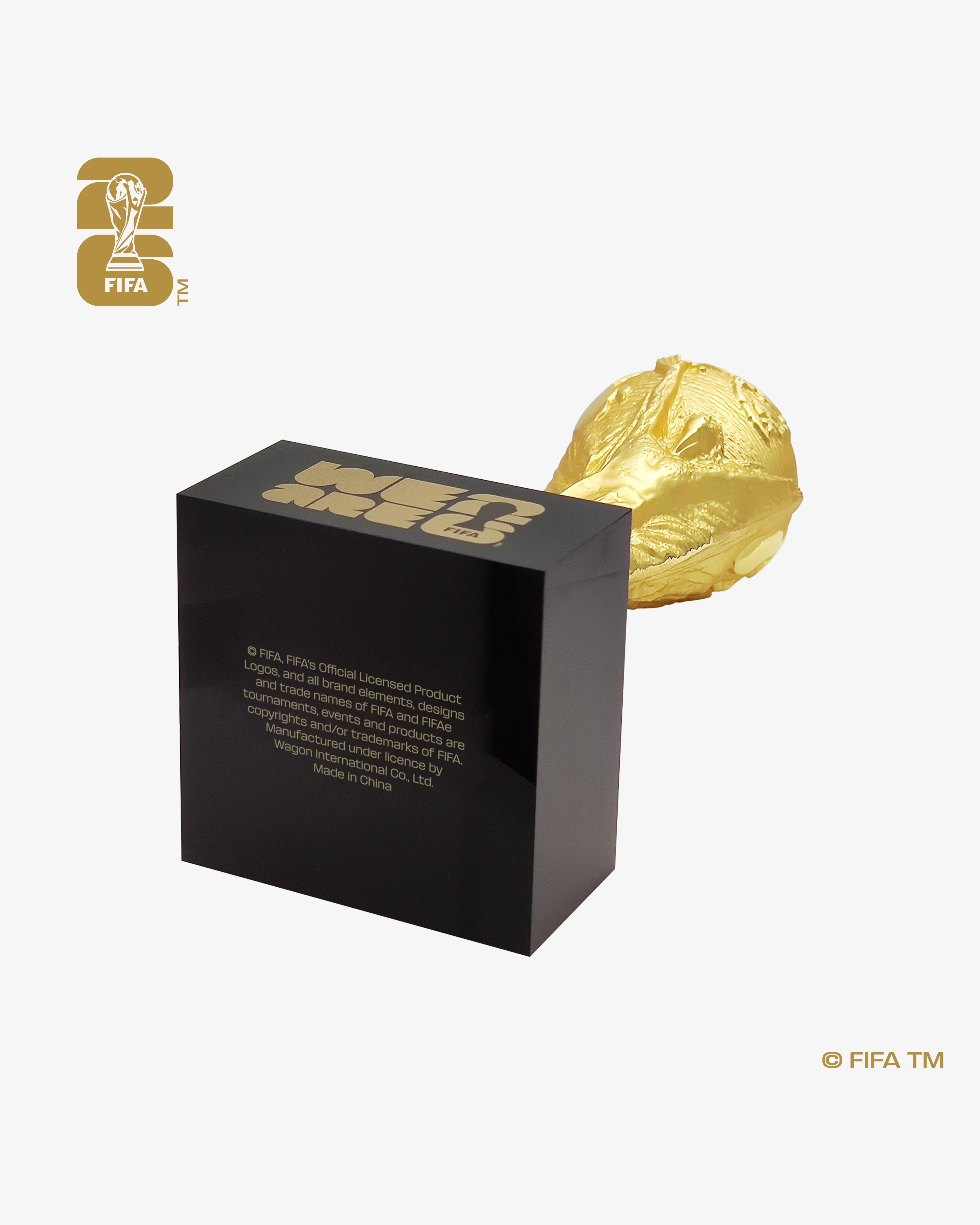 150mm 3D World Cup 26™ Trophy Replica with Pedestal