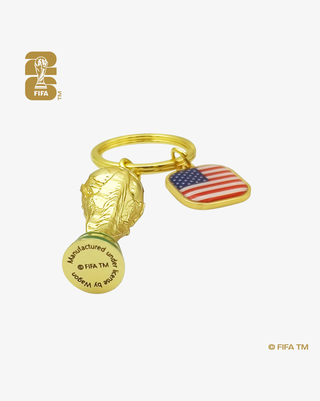 3D World Cup 26™ Trophy Keychain with Country Flag -  USA