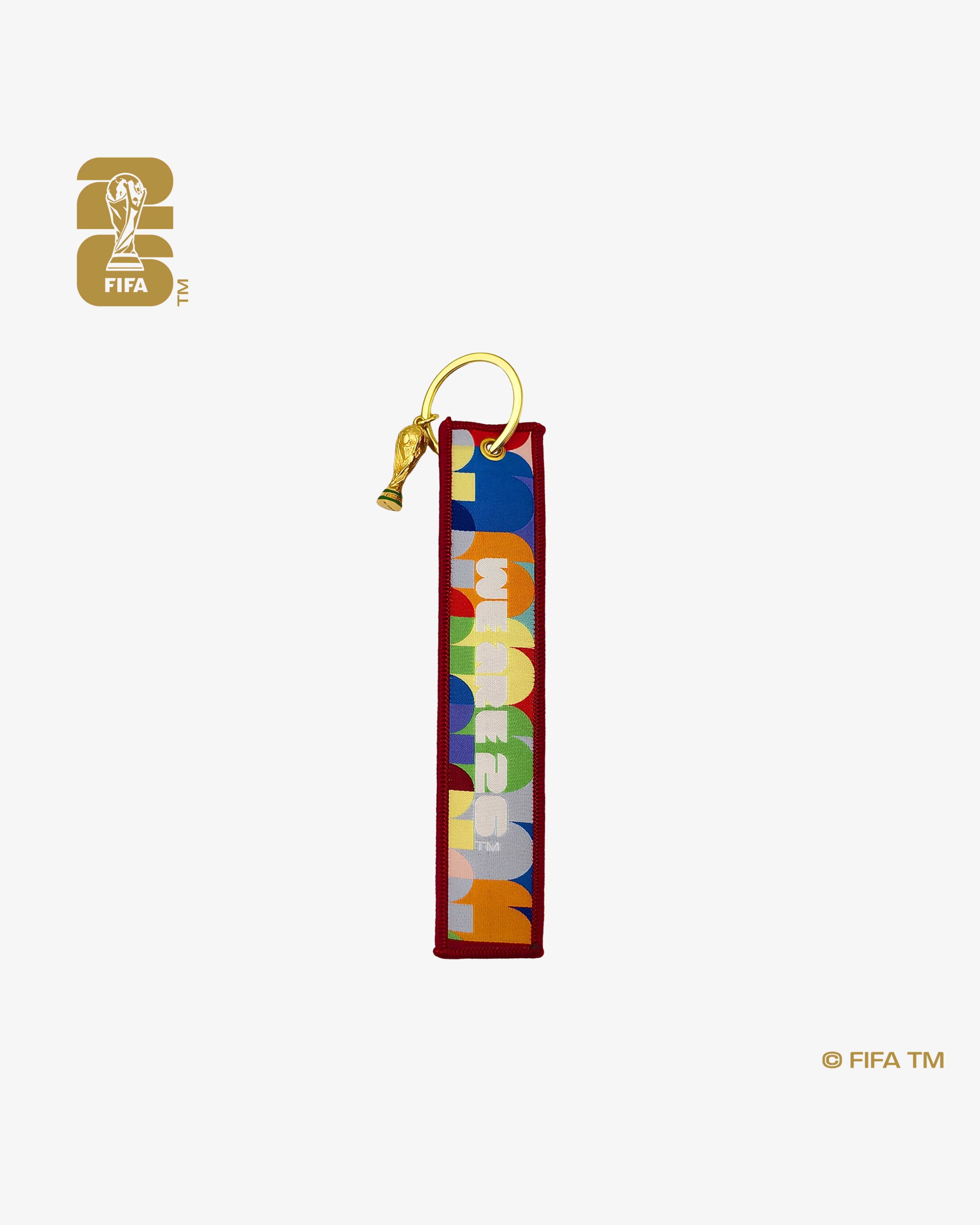 World Cup 26™ 3D Trophy Webbing Keychain