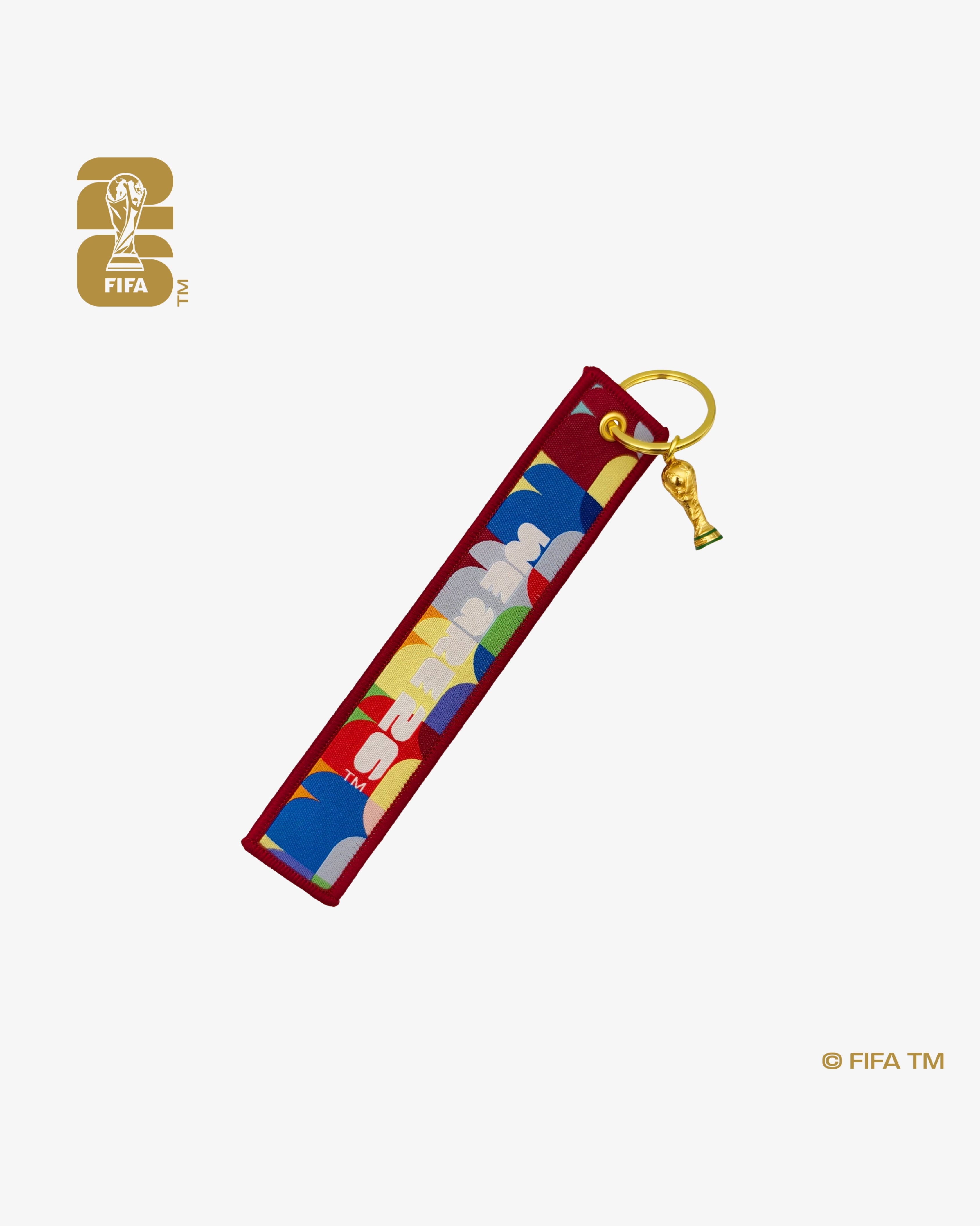 World Cup 26™ 3D Trophy Webbing Keychain