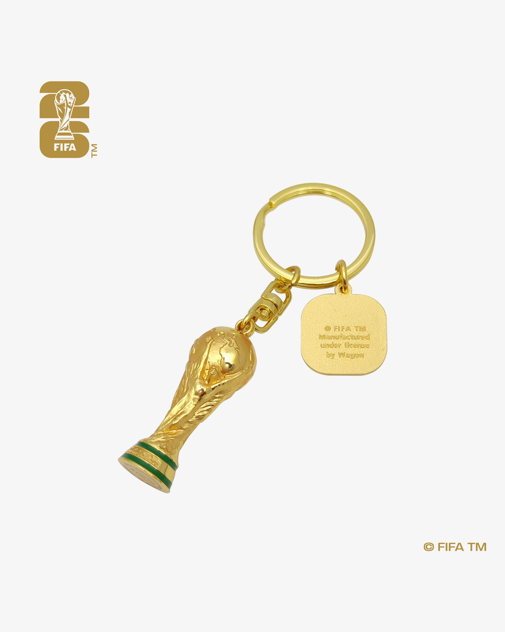 World Cup 26™ 3D Trophy Keychain with Official Emblem