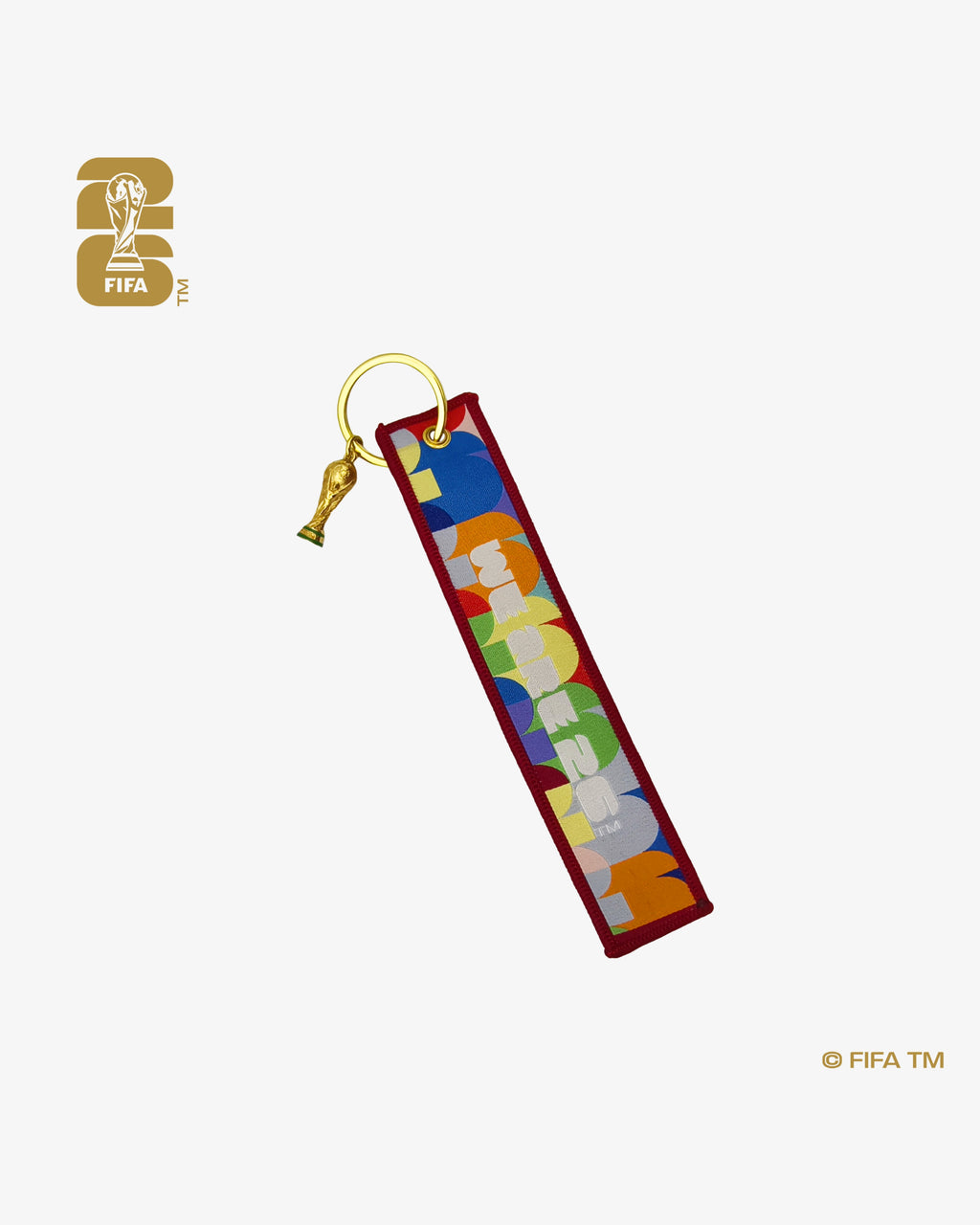 World Cup 26™ 3D Trophy Webbing Keychain