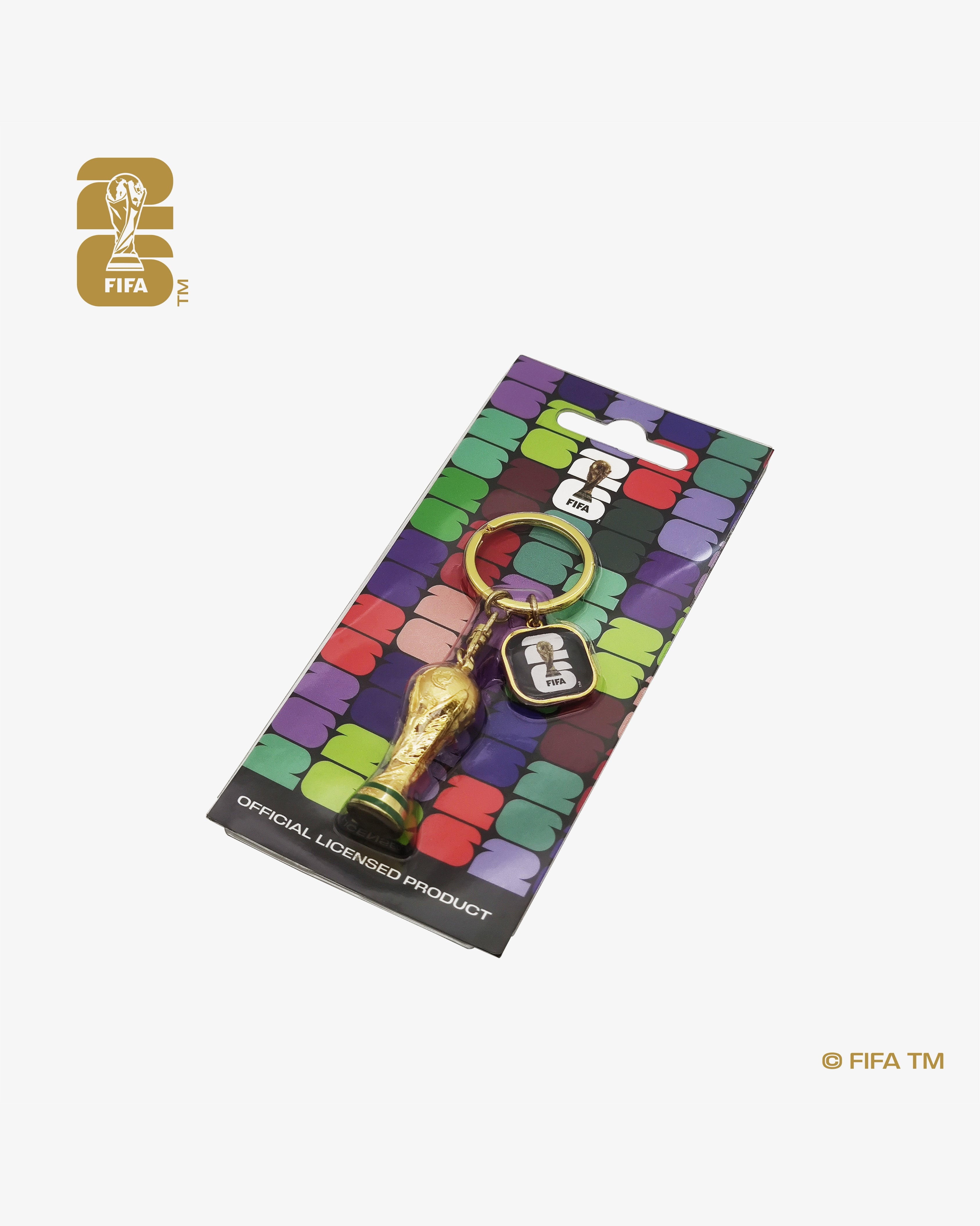 World Cup 26™ 3D Trophy Keychain with Official Emblem
