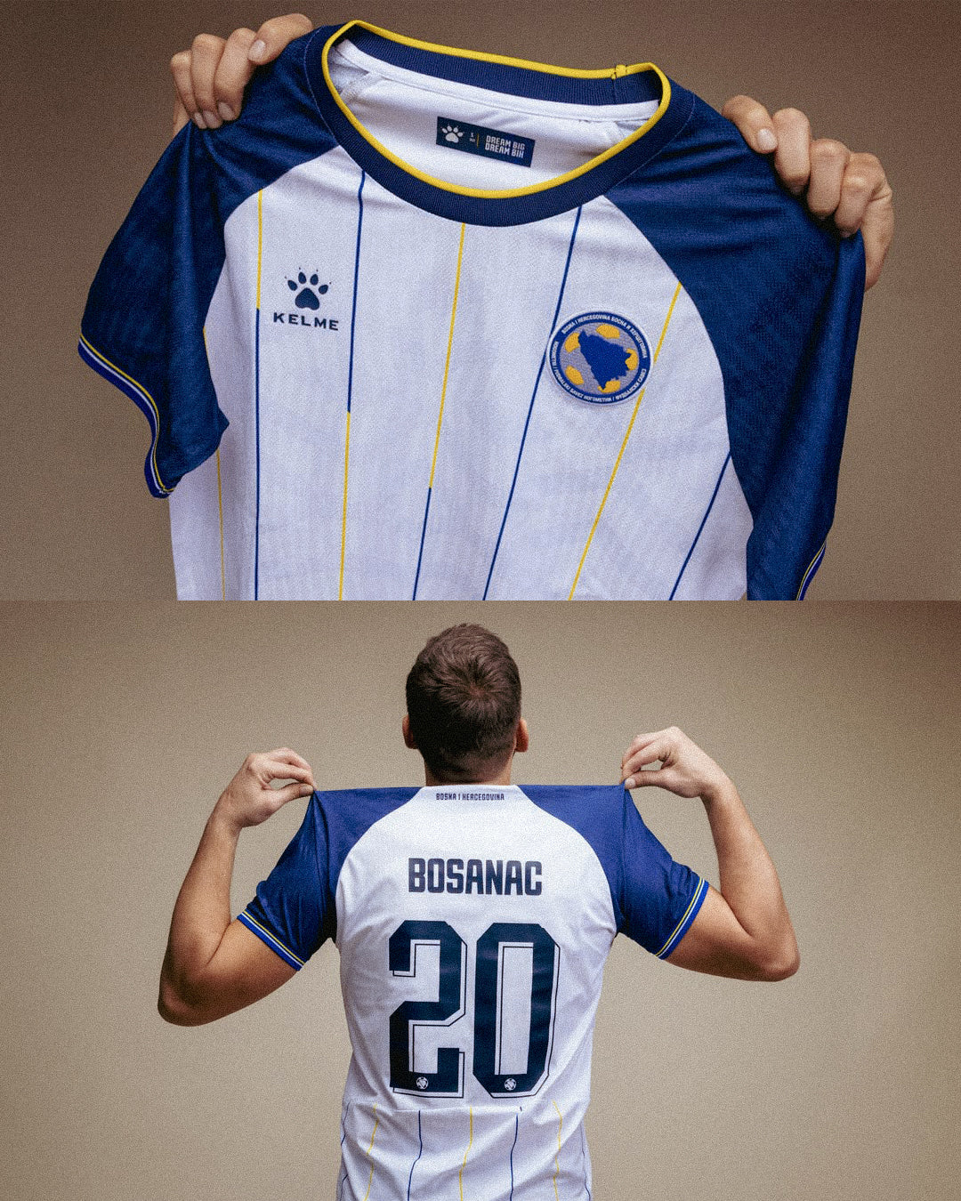 KELME Bosnia & Herzegovina World Cup Away Shirt/Player Version